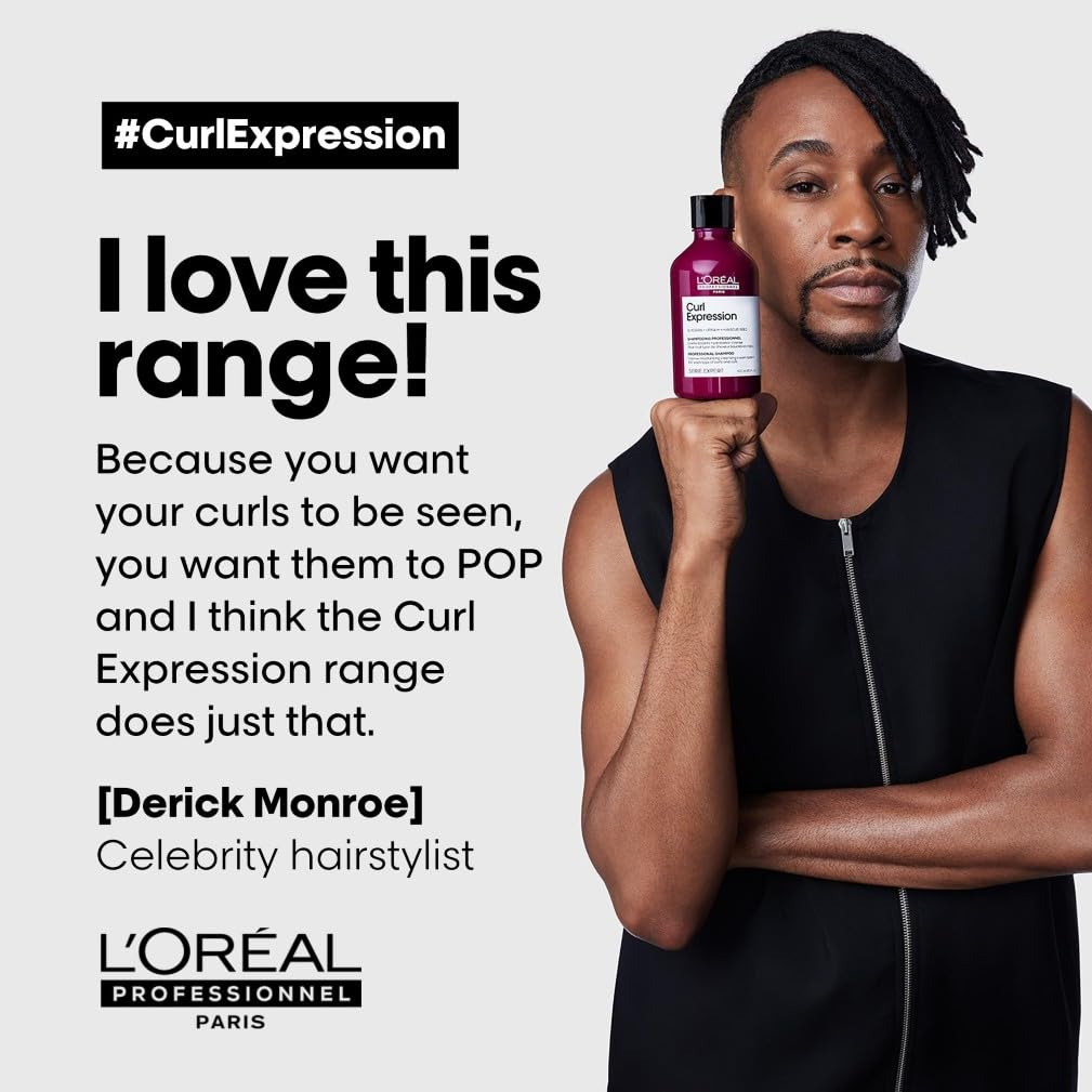 L'Oreal Professionnel Serie Expert Curl Expression Moisturising Hydrating Shampoo - Curly Coily Hair - 300ml - New