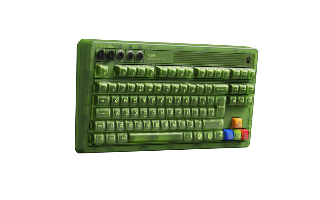 8Bitdo Retro 87 Mechanical Keyboard RGB Backlight Hot Swappable Wireless Gaming ISO UK Layout - Xbox Edition Bluetooth 2.4G USB-C - New