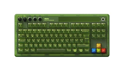 8Bitdo Retro 87 Mechanical Keyboard RGB Backlight Hot Swappable Wireless Gaming ISO UK Layout - Xbox Edition Bluetooth 2.4G USB-C - New