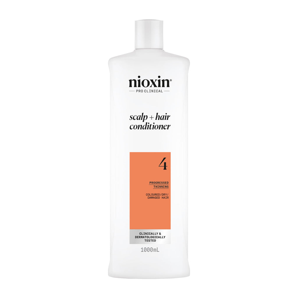 Nioxin System 4 Scalp + Hair Conditioner - Hair Thickening for Coloured Dry Damaged Hair - Biotin Niacinamide 1L - New