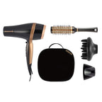 Remington Hair Dryer Gift Set - 2000W Ceramic Ionic Grille - Black Hairdryer with Accessories - Damaged Box