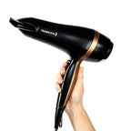 Remington Hair Dryer Gift Set - 2000W Ceramic Ionic Grille - Black Hairdryer with Accessories - Damaged Box