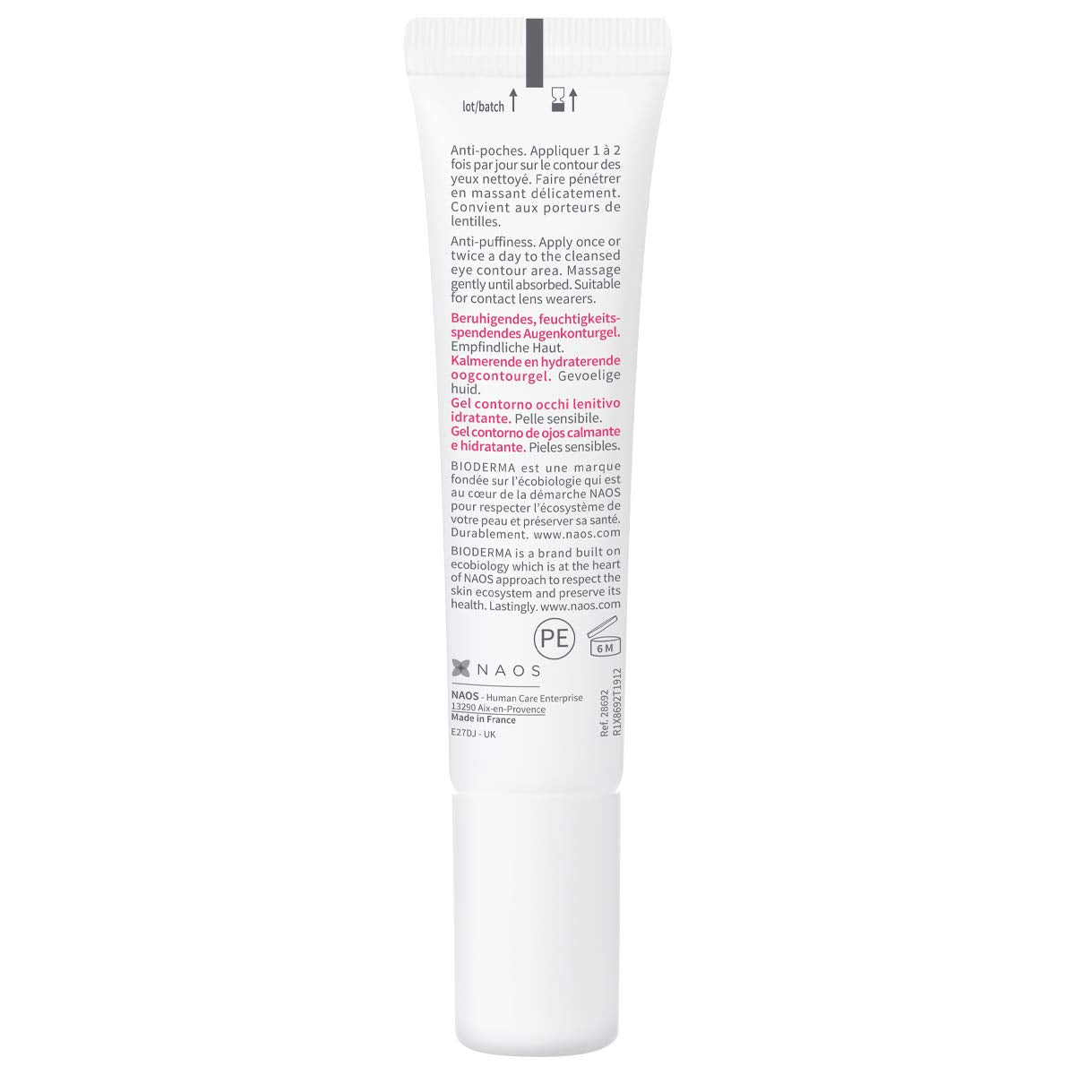 Bioderma Sensibio Eye Contour Gel - Soothing Eye Cream 15ml - Sensitive Skin Formula - Damaged Box