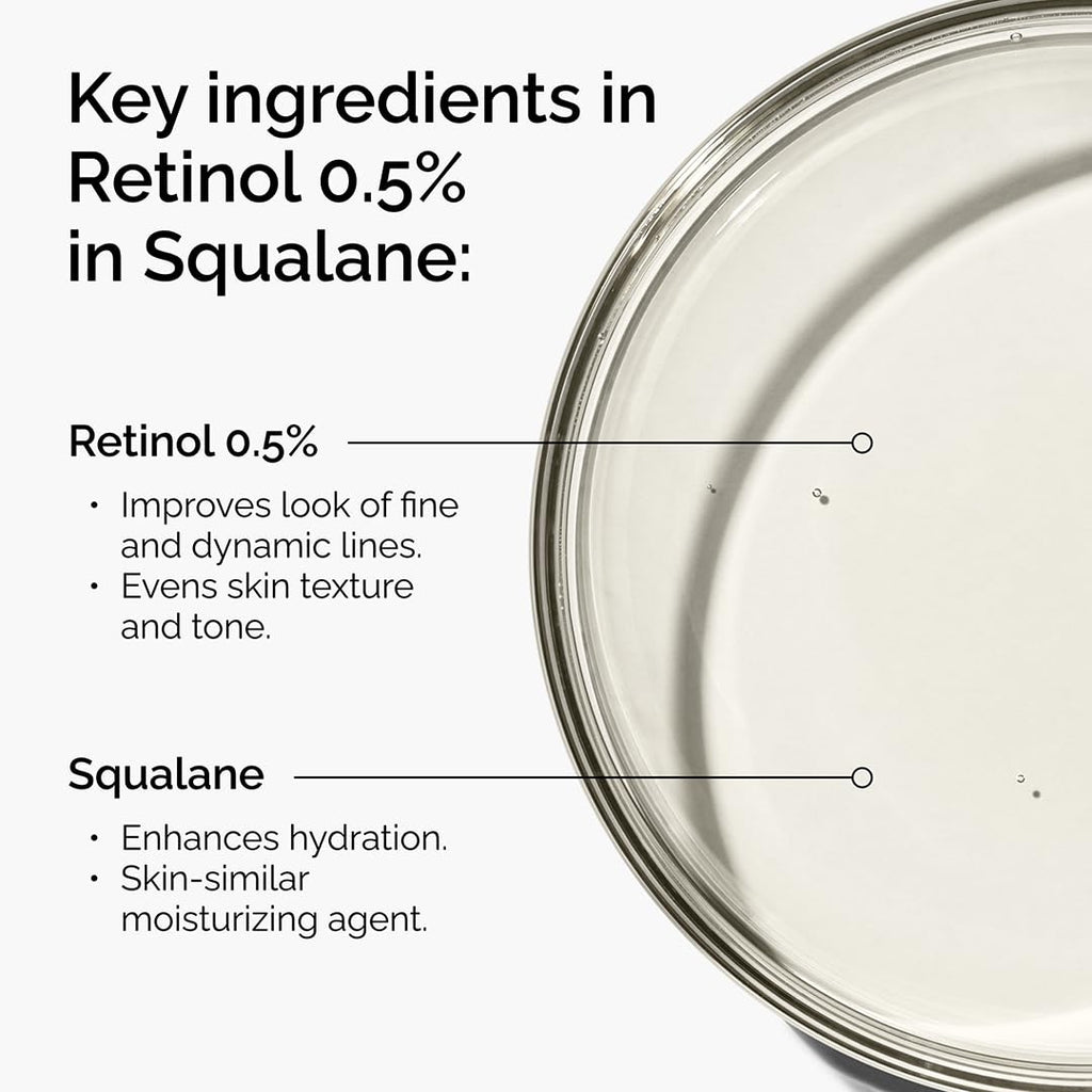 The Ordinary Retinol 0.5% in Squalane Serum - Anti-Aging Face Treatment, Skin Smoothing - 30ml - Damaged Box