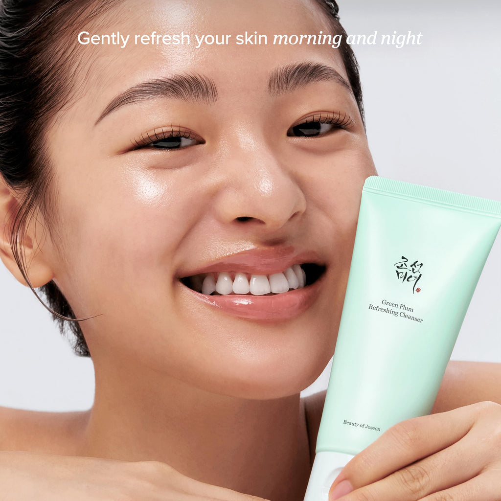 Beauty of Joseon Green Plum Refreshing Cleanser - Mung Bean Extract Daily Korean Skincare Face Wash - 100ml pH-Balanced - Damaged Box