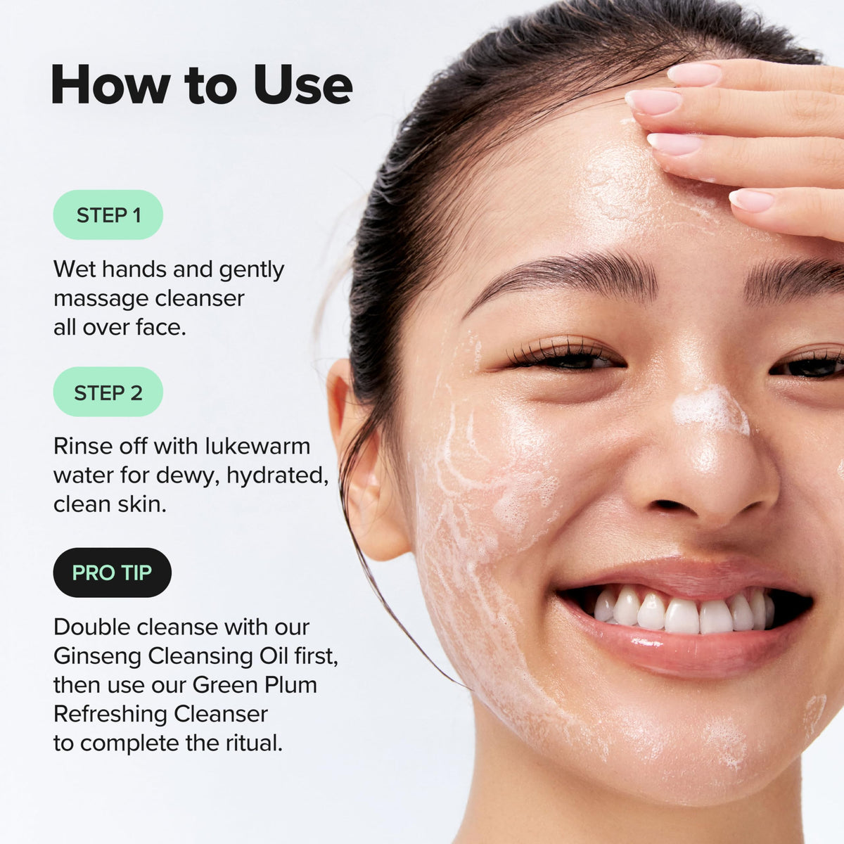 Beauty of Joseon Green Plum Refreshing Cleanser - Mung Bean Extract Daily Korean Skincare Face Wash - 100ml pH-Balanced - Damaged Box