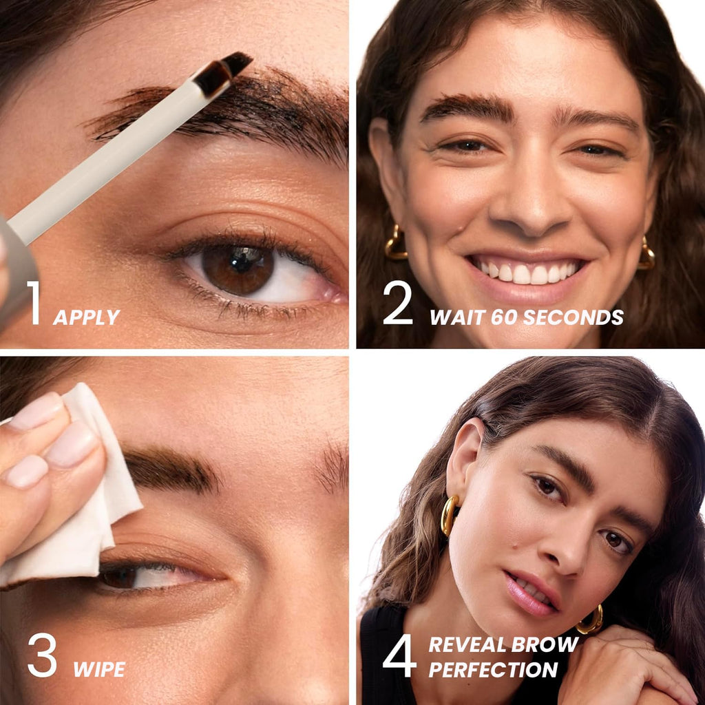 Wonderskin Eyebrow Stain & Go - Long-Lasting Smudge-Proof Brow Tint - Dark Brunette - Damaged Box