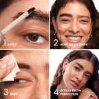 Wonderskin Eyebrow Stain & Go - Long-Lasting Smudge-Proof Brow Tint - Dark Brunette - Damaged Box
