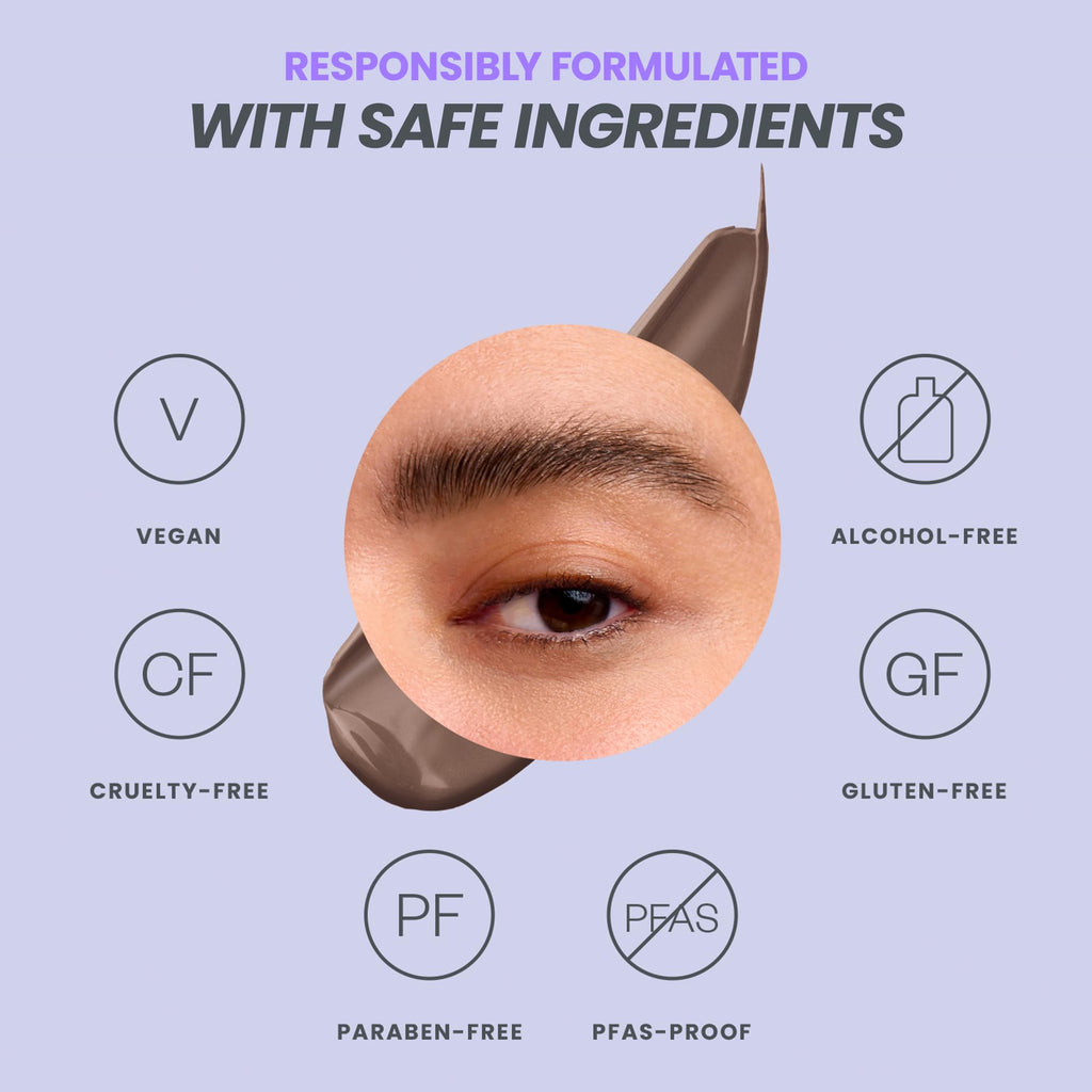 Wonderskin Eyebrow Stain & Go - Long-Lasting Smudge-Proof Brow Tint - Dark Brunette - Damaged Box