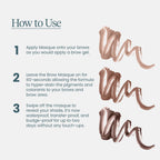 Wonderskin Eyebrow Stain & Go - Long-Lasting Smudge-Proof Brow Tint - Dark Brunette - Damaged Box
