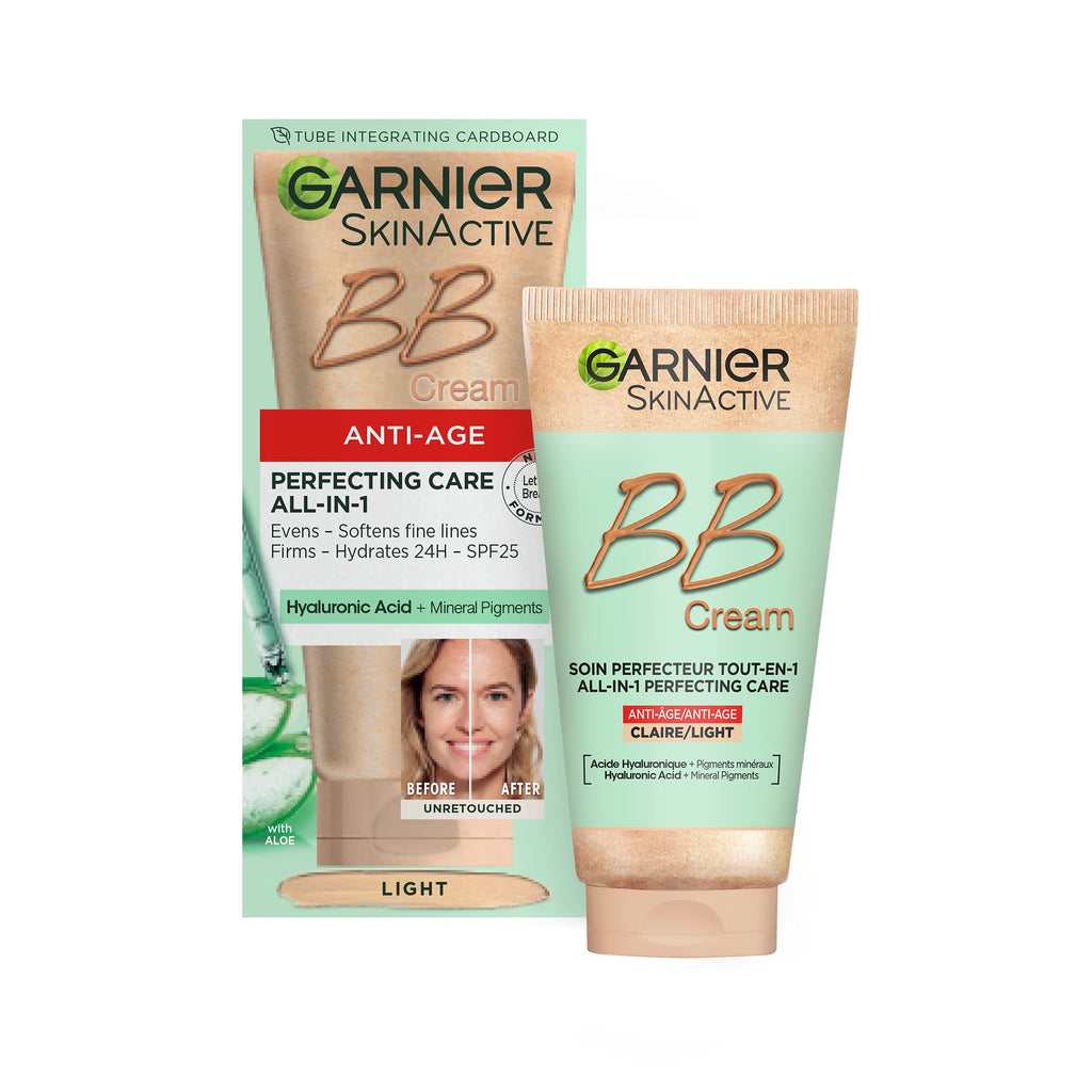 Garnier SkinActive Anti-Age BB Cream - Medium Shade - SPF15 - 50ml - Daily Face Moisturiser Foundation - New