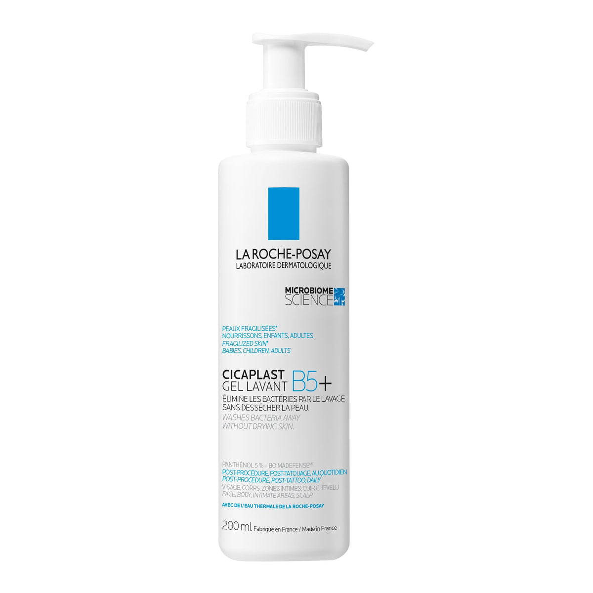 La Roche-Posay Cicaplast B5 Gentle Soothing Wash 200ml - Face & Body Cleanser for Sensitive Skin - New