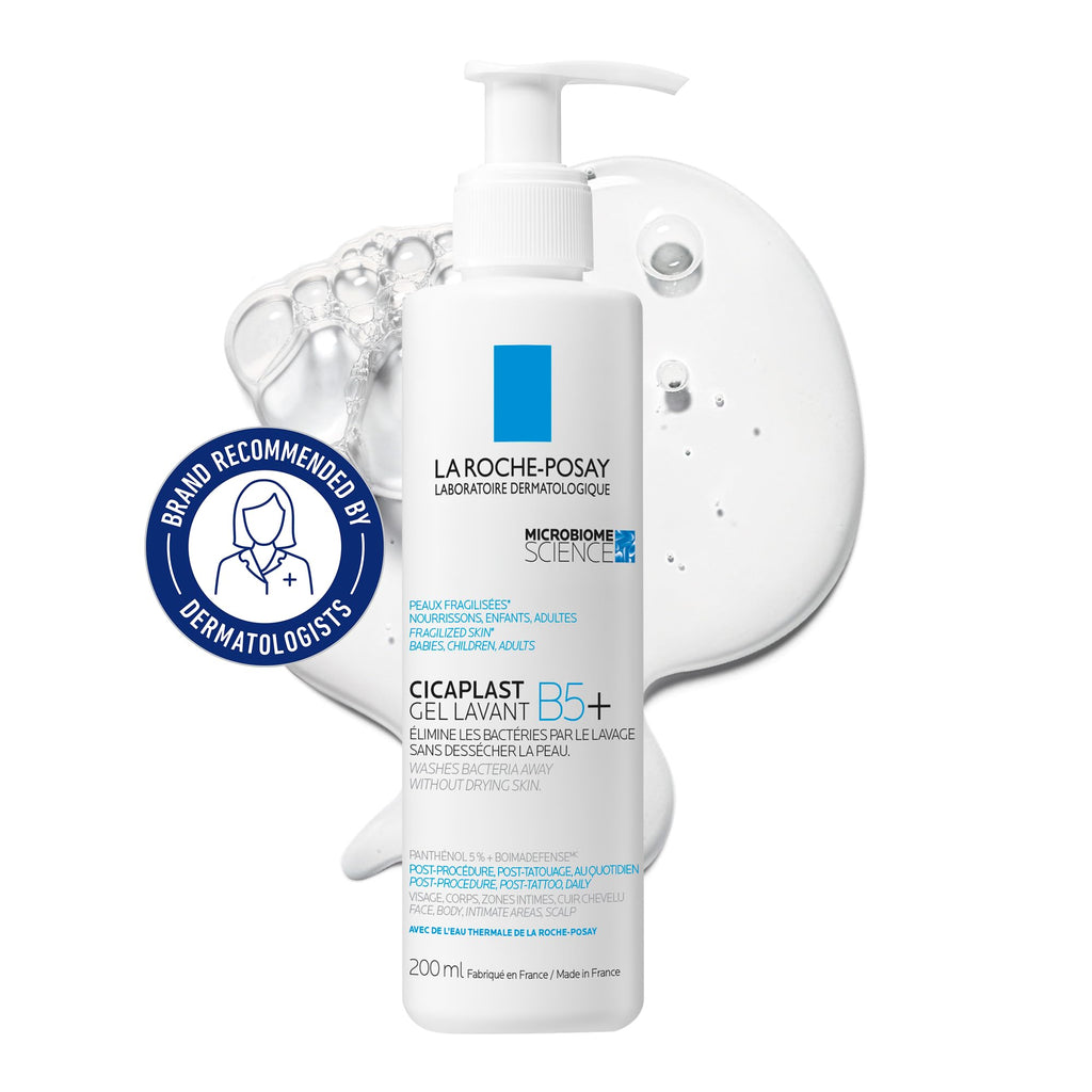 La Roche-Posay Cicaplast B5 Gentle Soothing Wash 200ml - Face & Body Cleanser for Sensitive Skin - New