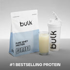 Bulk Pure Whey Protein Powder - Banana Flavour - 1kg High Protein Shake Supplement - New - BBE 03/2028