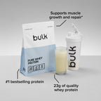 Bulk Pure Whey Protein Powder - Banana Flavour - 1kg High Protein Shake Supplement - New - BBE 03/2028