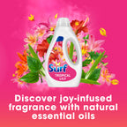 Surf Tropical Lily Laundry Washing Liquid Detergent - 95 Washes, 2.565L - with Natural Essential Oils, Long-Lasting Fragrance - New