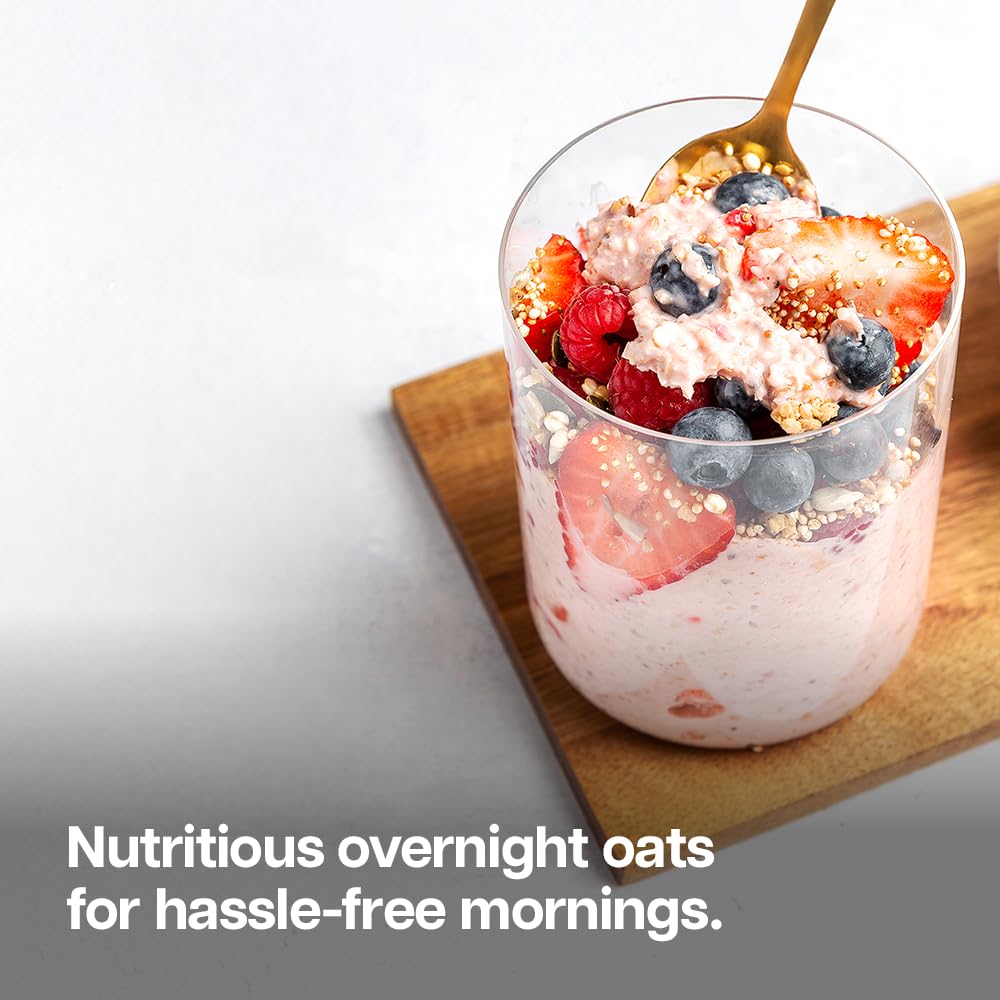 Protein Works Overnight Oats - Gold Caramel Latte Flavour 1kg - High Protein Breakfast Cereal - New - BBE 09/2027