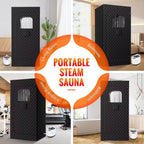 Portable Steam Sauna for Home - Personal Relaxation Spa Tent with Steamer, Remote, Folding Chair, 9 Levels - Black - Like New