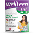 Vitabiotics Wellteen Her Plus - 56 Tablets/Capsules, 56 Count - Teen Girl Vitamins & Minerals Supplement - Damaged Box - BBE 08/2028