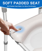 HOMLAND Raised Toilet Seat Riser with Handles - Elderly Disabled Aid - Bathroom Mobility Support - Very Good