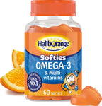Haliborange Omega 3 Kids Softies - Orange Flavour Chewable Gummies - 60 Pack - New - BBE 12/2026
