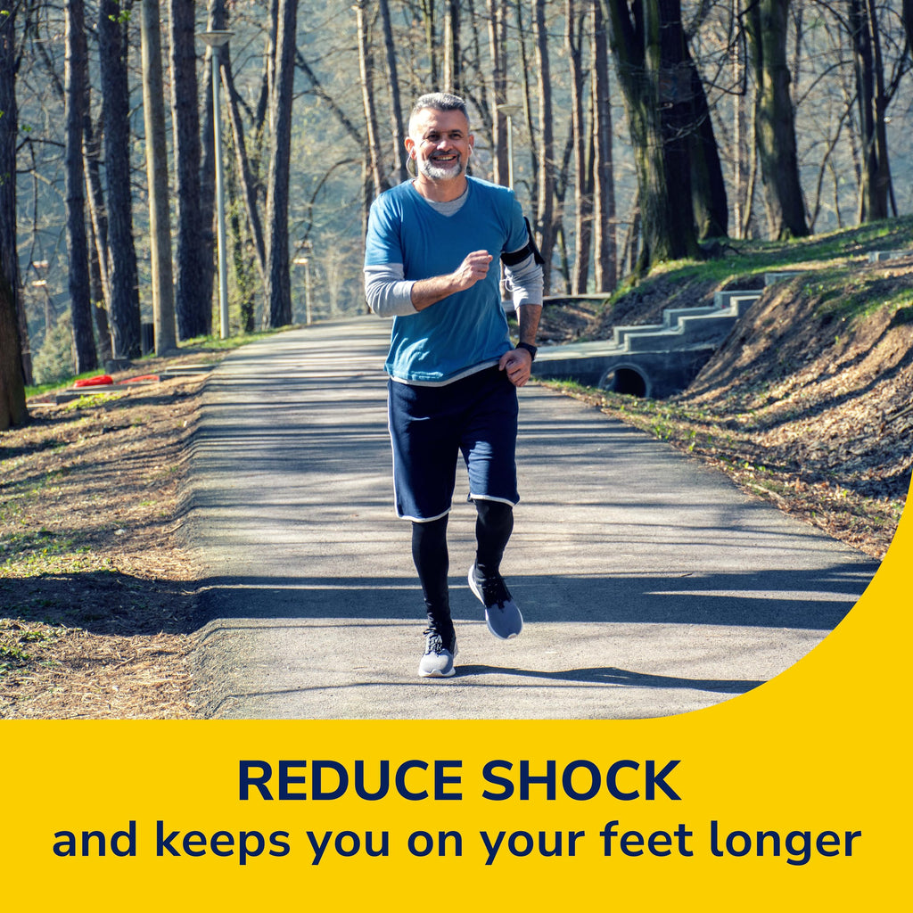 Dr. Scholl's Run Shock Absorbing Insoles - Arch Support for Running, Jogging - UK Shoe Size 7-13 - Knee Pain, Shin Splints, Plantar - Damaged Box
