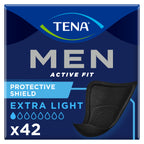 Tena Men Active Fit Absorbent Protector - Level 0 - 3 Packs of 14 - 42 Count Incontinence Pads for Men - Damaged Box
