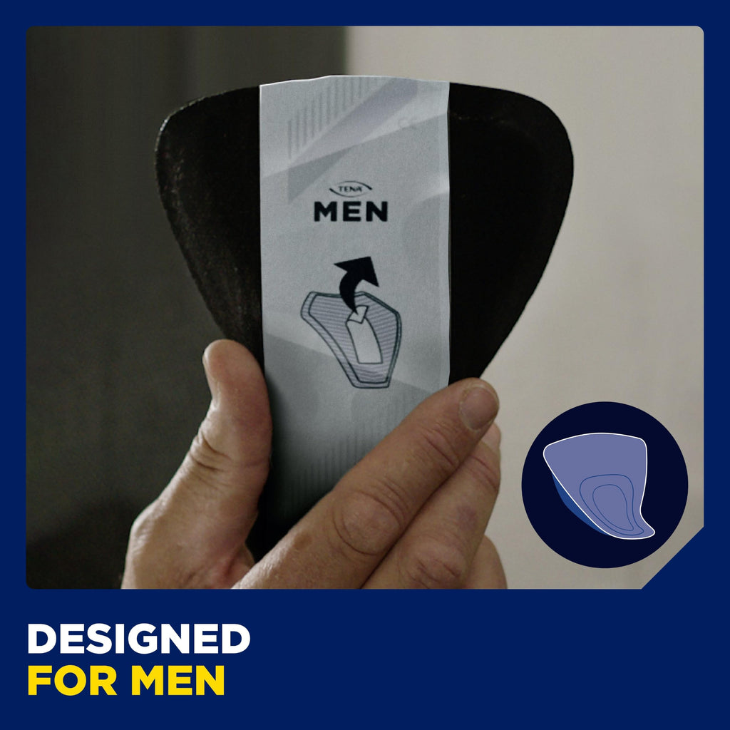 Tena Men Active Fit Absorbent Protector - Level 0 - 3 Packs of 14 - 42 Count Incontinence Pads for Men - Damaged Box