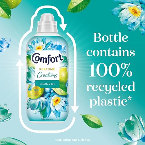 Comfort Waterlily & Lime Fabric Conditioner - 8x 900ml (240 Washes) - Stay Fresh Technology - Laundry Softener Bulk Pack - Damaged Box