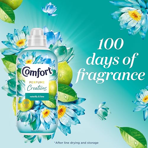 Comfort Waterlily & Lime Fabric Conditioner - 8x 900ml (240 Washes) - Stay Fresh Technology - Laundry Softener Bulk Pack - Damaged Box