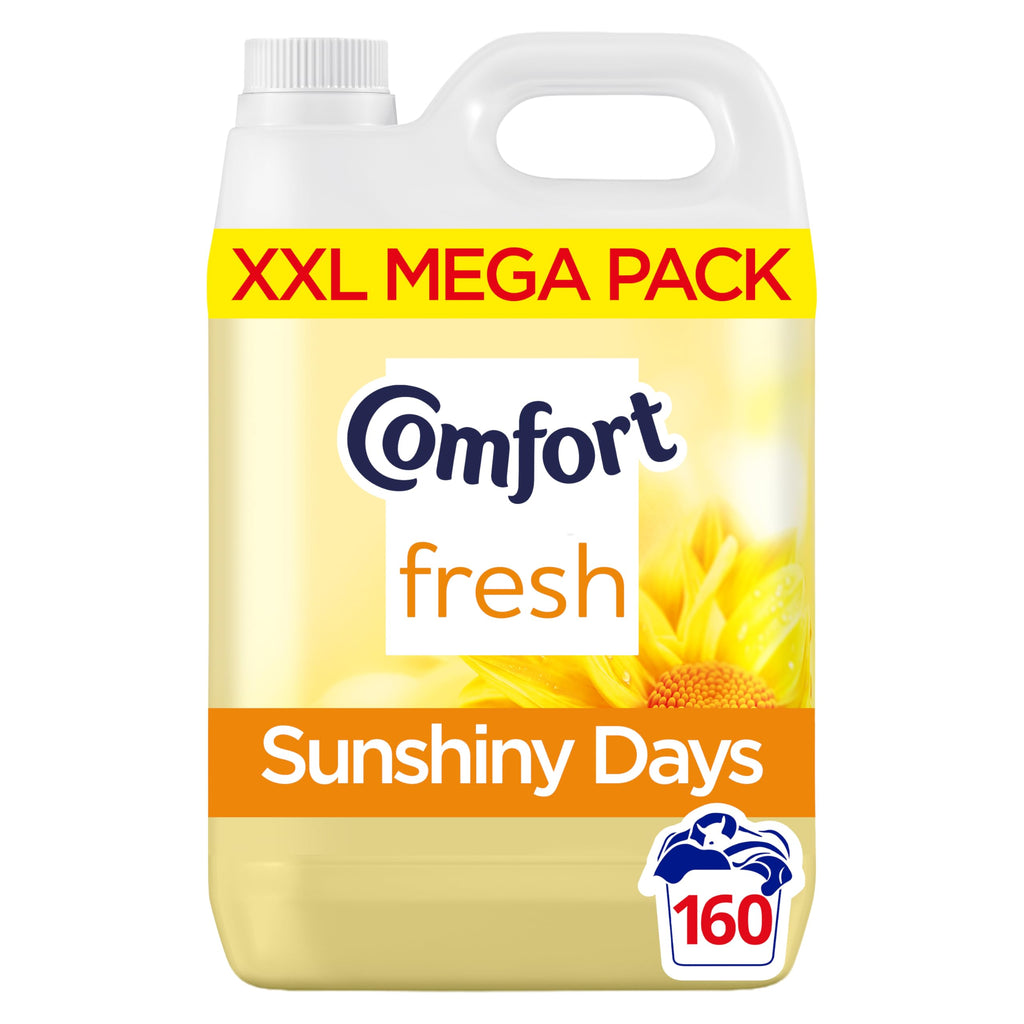 Comfort Fresh Sunshiny Days Fabric Conditioner - 160 Washes - 4.8L Laundry Softener Liquid - New