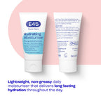 E45 Face Moisturiser - Hydrating Cream for Dry Sensitive Skin - Fast-Absorbing, Non-Greasy - Dermatologically Tested 50ml - Damaged Box - BBE 06/2027