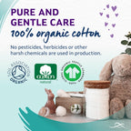 Lil-Lets Baby Cotton Wool Oval Pads - 250 Count (5x 50) - Certified Organic 100% Pure Soft Absorbent Cotton Wool - Damaged Box - BBE 06/2028