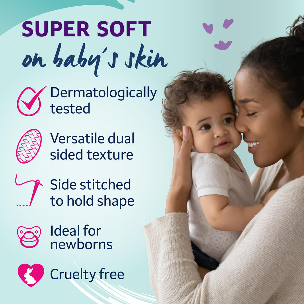 Lil-Lets Baby Cotton Wool Oval Pads - 250 Count (5x 50) - Certified Organic 100% Pure Soft Absorbent Cotton Wool - Damaged Box - BBE 06/2028
