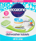 EcoZone Classic All-In-One Dishwasher Tablets - 72 Capsules - Vegan, Plant-Based, Plastic-Free, Non-Toxic Cleaning Tabs - Like New