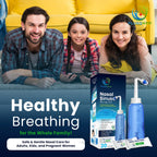 Nasal Rinse Kit - 300ml Bottle 20 Saline Packets - Neti Pot for Sinus Relief & Nasal Hygiene - PH Balanced Drug-Free - Damaged Box - BBE 12/2029