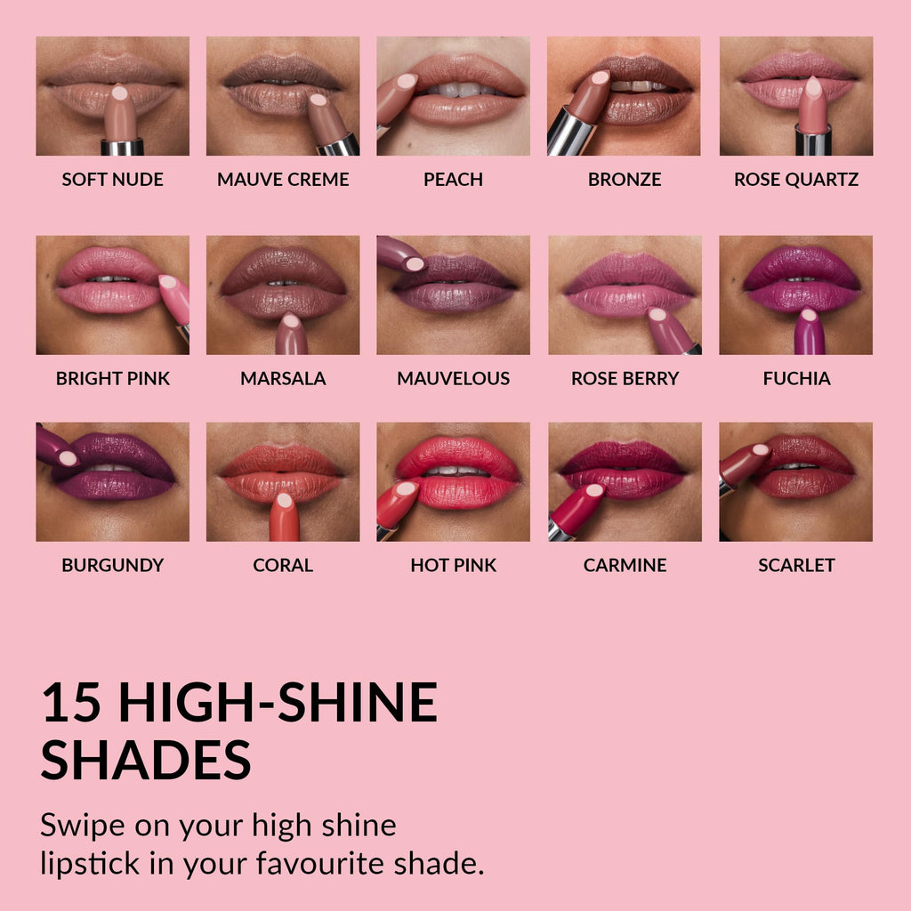 Avon Hydramatic Shine Lipstick 3.6g - Mauvelous - SPF 20 - Hydrating Intense Colour Plumping Cruelty-Free Lip Make-up - New