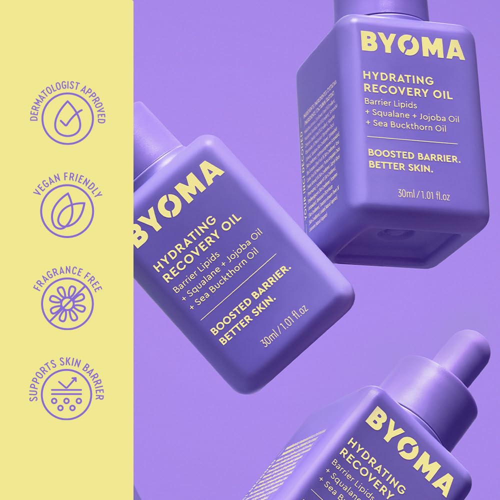BYOMA Hydrating Recovery Oil - Ultra-Lightweight Non-Greasy Facial Skin Treatment - 30ml - New