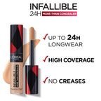 L'Oréal Paris Infallible More Than Matte Finish Concealer 329 Cashew Full Coverage Liquid - New