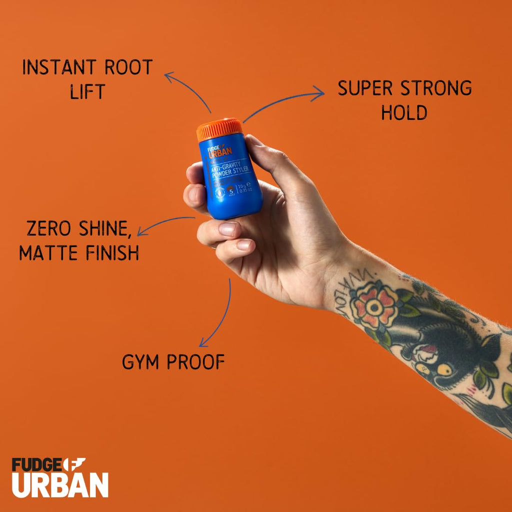 Fudge Urban Anti-Gravity Styling Powder 10g - Invisible Volumising Texture Matte Finish Hair Powder for Men - Damaged Box