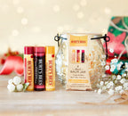 Burt's Bees Lip Balm Gift Set - Beeswax Pomegranate Hibiscus - 3 x 4.25g Tubes - Natural Moisturising Lip Care - Damaged Box