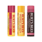 Burt's Bees Lip Balm Gift Set - Beeswax Pomegranate Hibiscus - 3 x 4.25g Tubes - Natural Moisturising Lip Care - Damaged Box