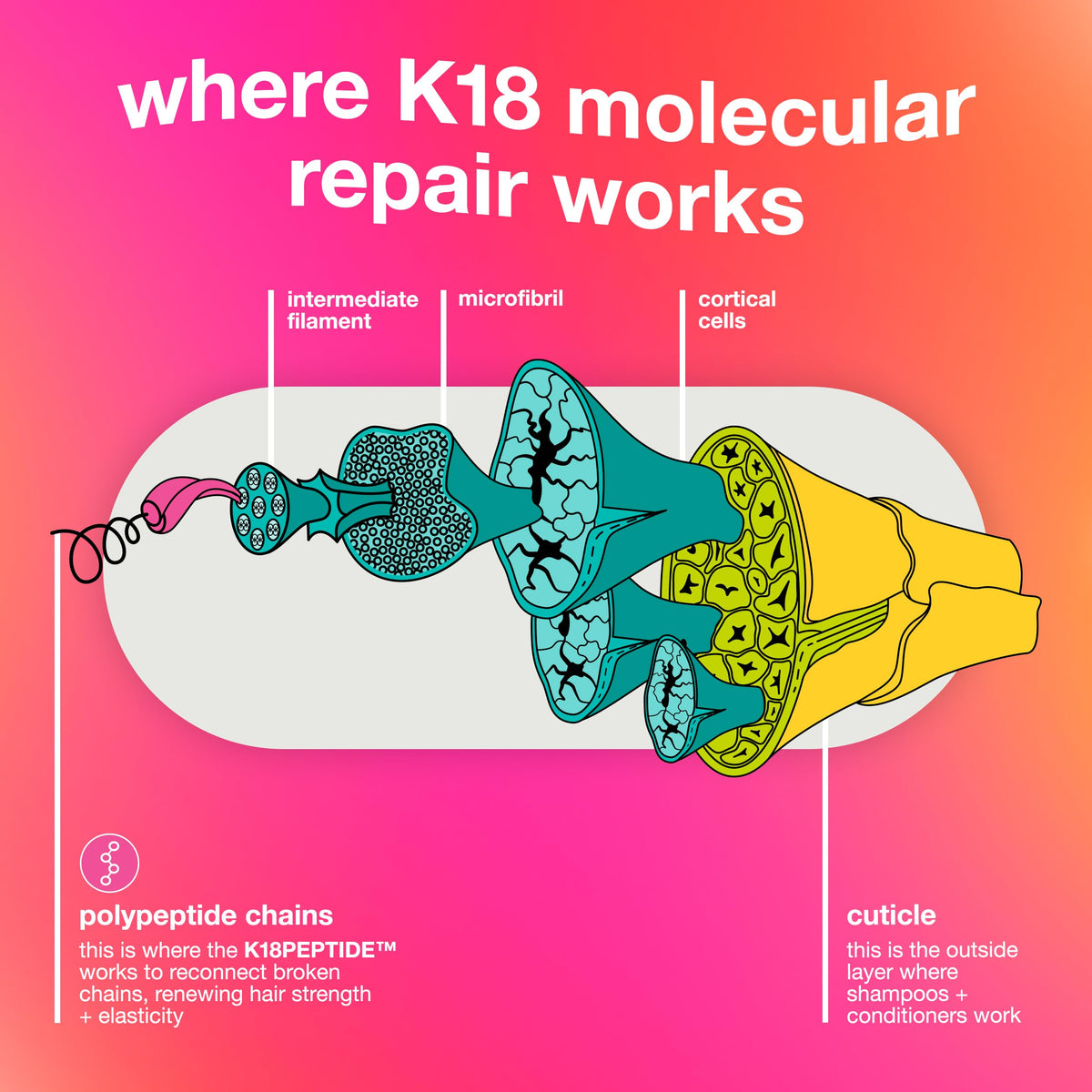 K18 Leave-In Molecular Repair Hair Mask - 15ml Hair Treatment - Damaged Hair - Peptide Prep - New