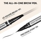2CHILL 2-in-1 Eyebrow Pen Microblading 4D Pencil Hair-Like Tip Waterproof Long Lasting Natural Brow Makeup Dual-Ended Light Brown - Damaged Box