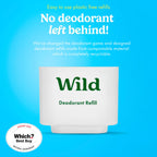 Wild Refillable Natural Deodorant Fresh Cotton & Sea Salt 2 Pack Refills Eco Friendly Vegan Aluminium Free - Damaged Box