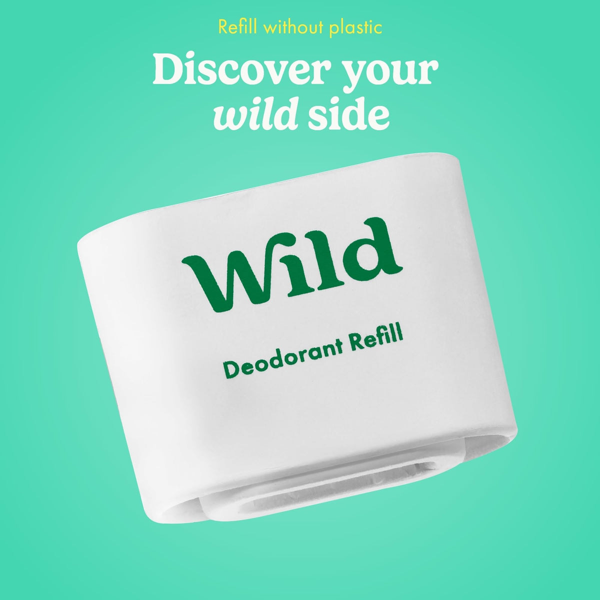 Wild Refillable Natural Deodorant Fresh Cotton & Sea Salt 2 Pack Refills Eco Friendly Vegan Aluminium Free - Damaged Box