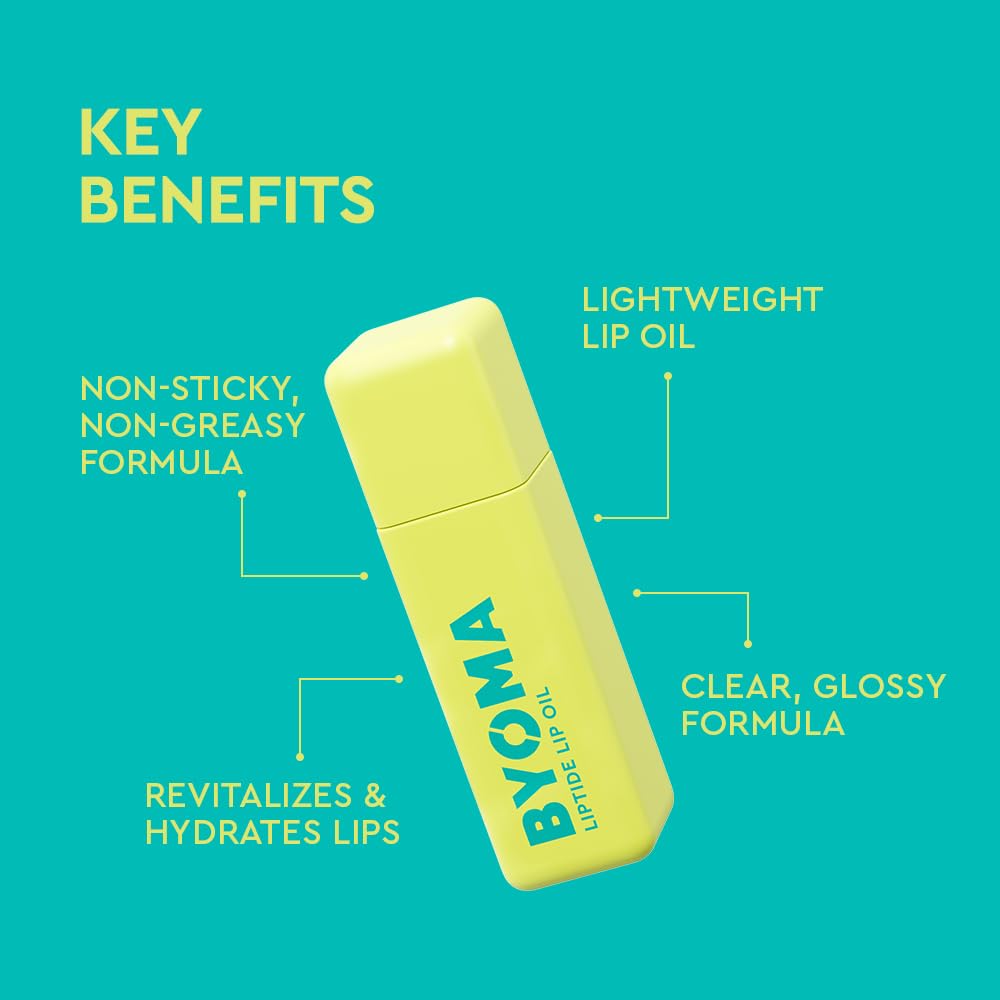 BYOMA Liptide Lip Oil - Hydrating, Plumping, Non-Sticky Gloss - 5ml Lip Care - New - BBE 03/2028