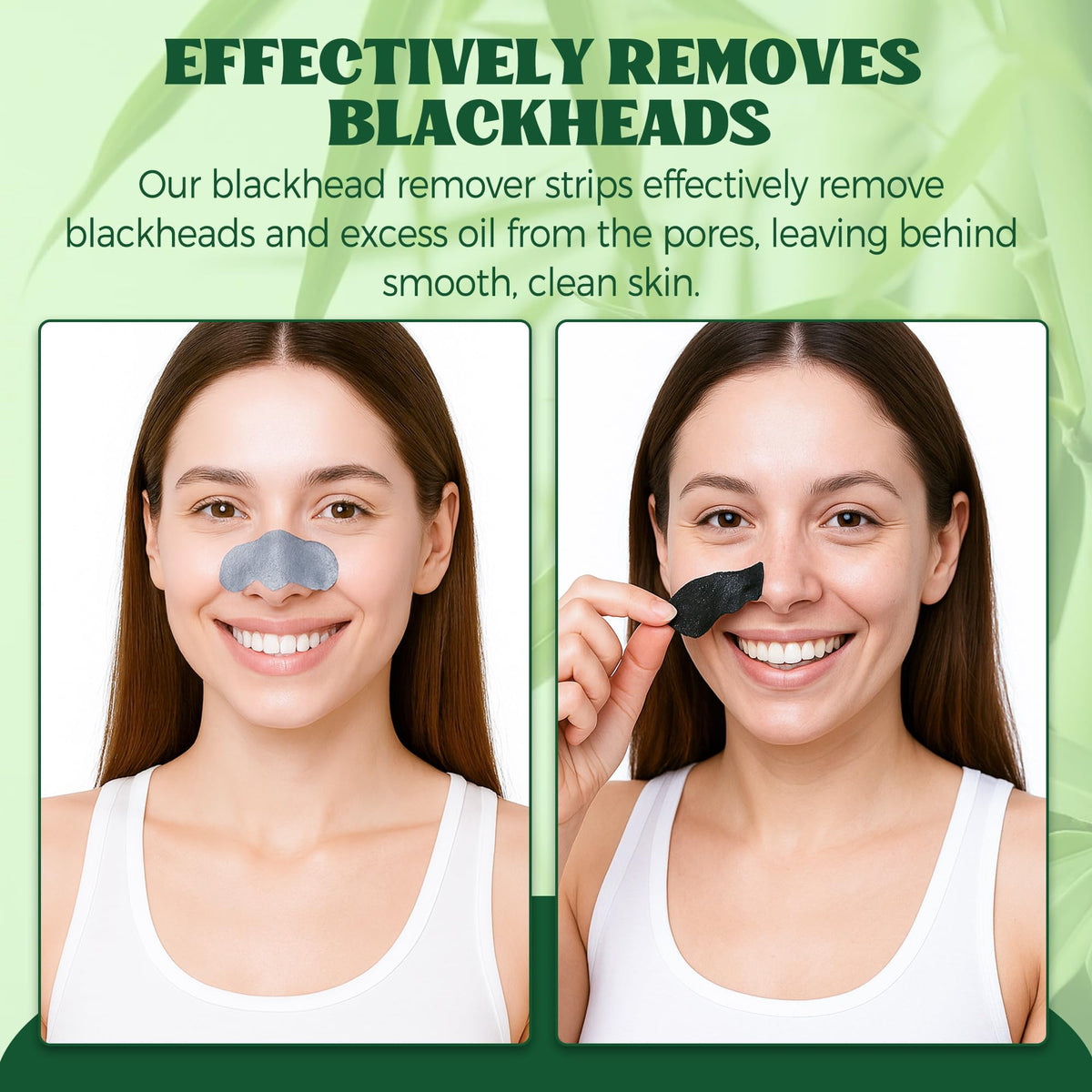 HuakChai Blackhead Remover Strips - 24 PCS Charcoal Nose Pore Strips - Deep Cleansing Face Skincare for Men & Women - New