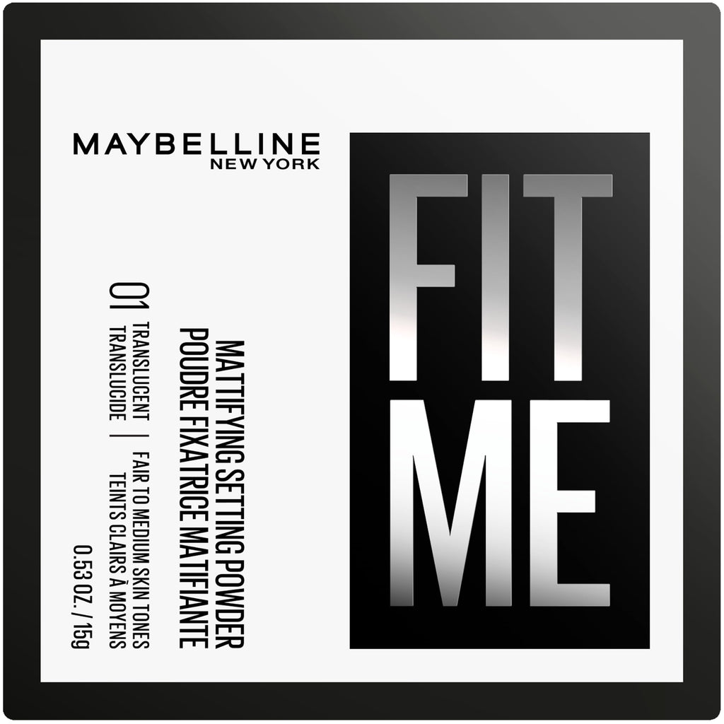 Maybelline Fit Me Loose Finishing Powder 01 Translucent - 16H Wear Setting Makeup - New