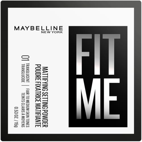 Maybelline Fit Me Loose Finishing Powder 01 Translucent - 16H Wear Setting Makeup - New